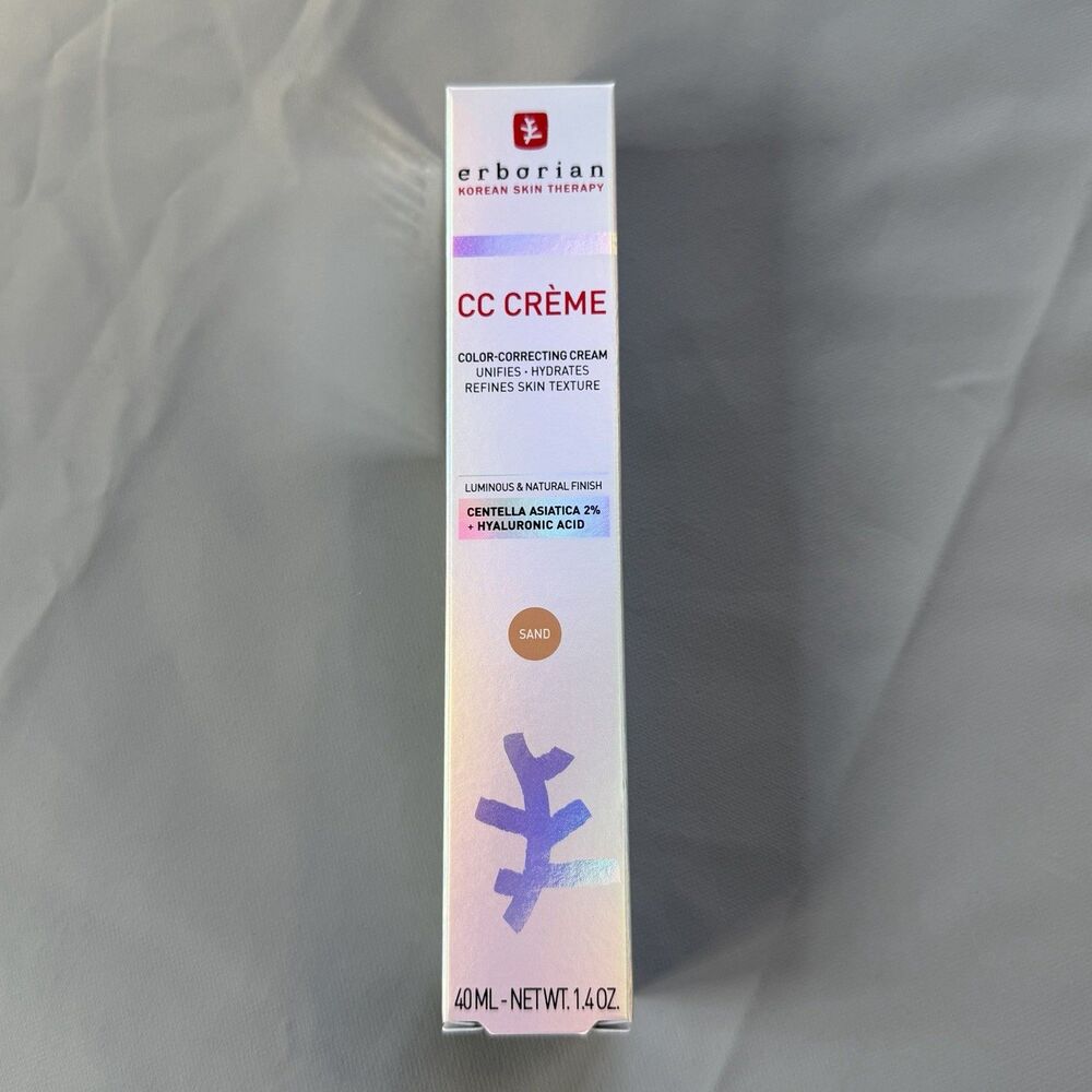 NEW FORMULA! SPF 30 Erborian CC Cream Crème SAND Full Size 40ml Hyaluronic Acid